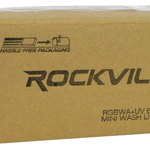24 Rockville MINI RF1 RGBWA+UV DJ/Party Wash Lights+Wireless DMX Controller+Bags