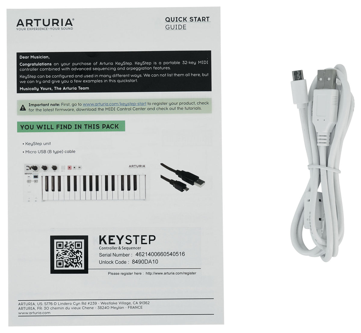 Arturia KeyStep Sequencer Midi USB Live Sound DJ/Recording Keyboard Controller