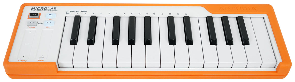 Arturia Microlab Orange Music Production USB MIDI 25-Key Keyboard Controller