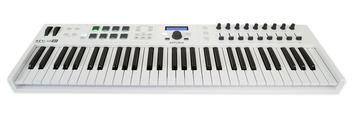 Arturia Keylab Essential 61-Key USB MIDI Keyboard Controller in White+Software