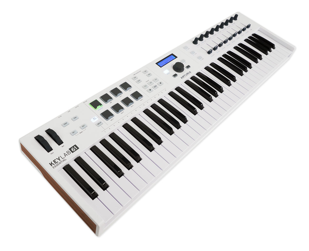 Arturia Keylab Essential 61-Key USB MIDI Keyboard Controller in White+Software