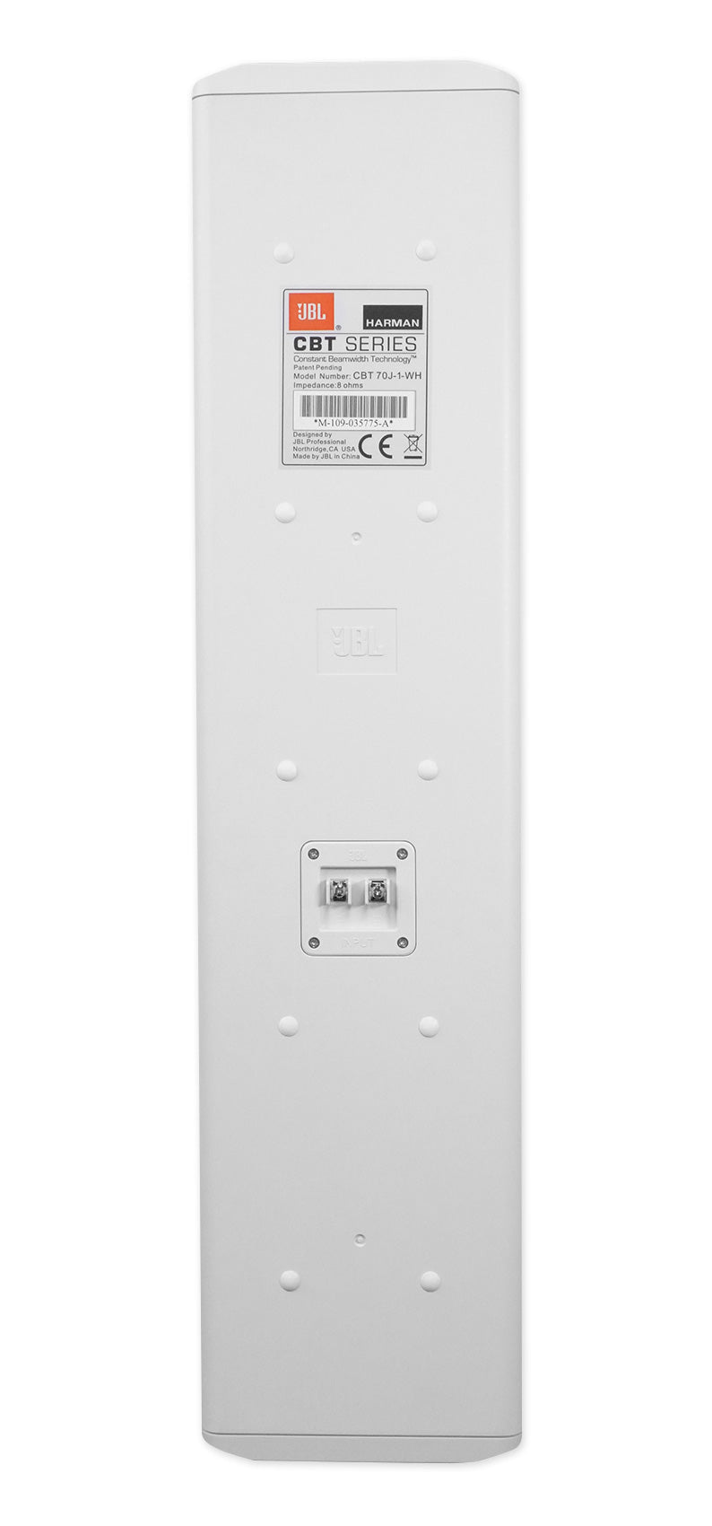 JBL CBT 70J-1-WH 500w 2-Way Swivel Wall Mount Line Array Column Speaker in White