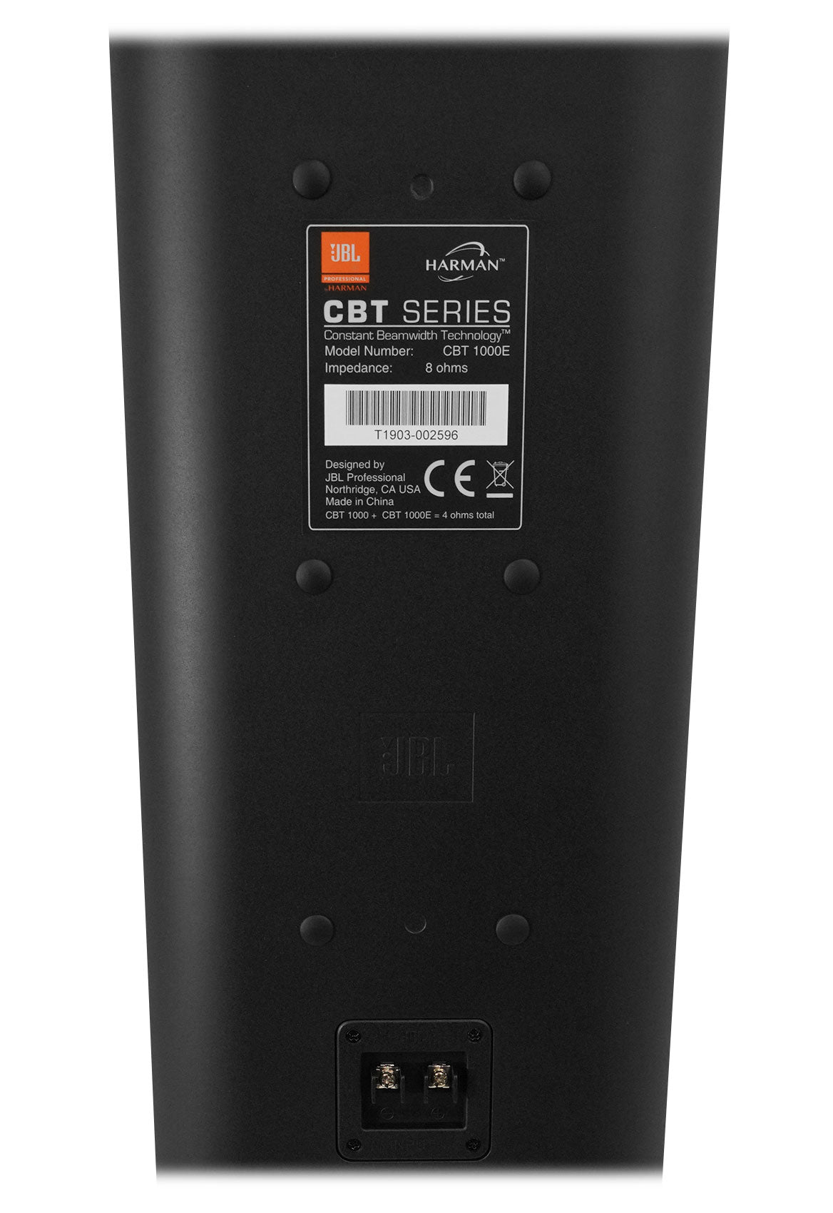 JBL CBT 1000E 1500w Extension for CBT 1000 Line Array Column Speaker in Black