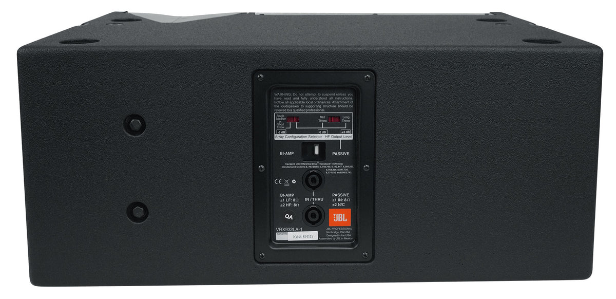 JBL VRX932LA-1 12" 800 Watt Passive Line-Array Speaker in Black