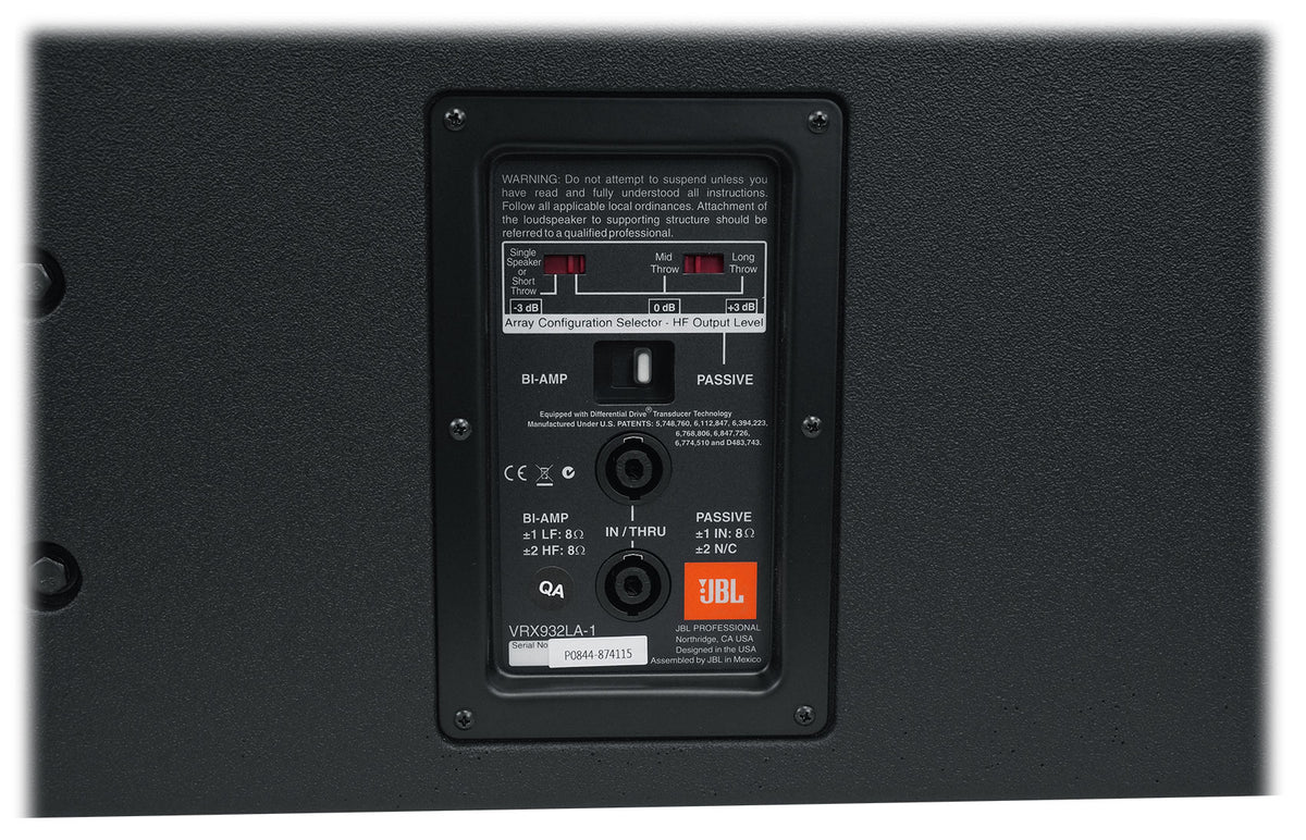 JBL VRX932LA-1 12" 800 Watt Passive Line-Array Speaker in Black