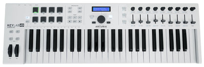 Arturia KeyLab Essential 49-Key USB MIDI Keyboard Controller in White+Software
