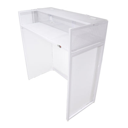 XF-VISTA WH MK2 DJ Facade Table Station with White and Black Scrims and Padded Bag