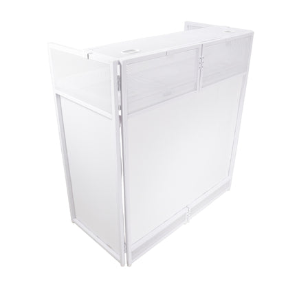 XF-VISTA WH MK2 DJ Facade Table Station with White and Black Scrims and Padded Bag