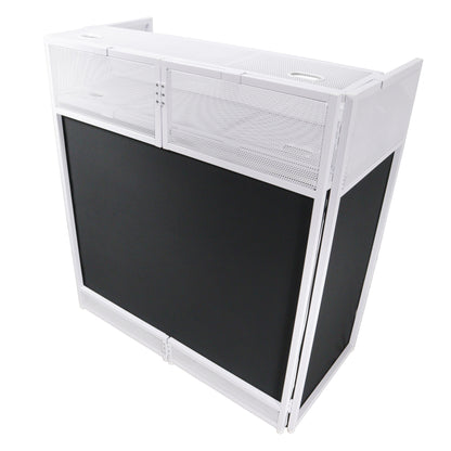 XF-VISTA WH MK2 DJ Facade Table Station with White and Black Scrims and Padded Bag