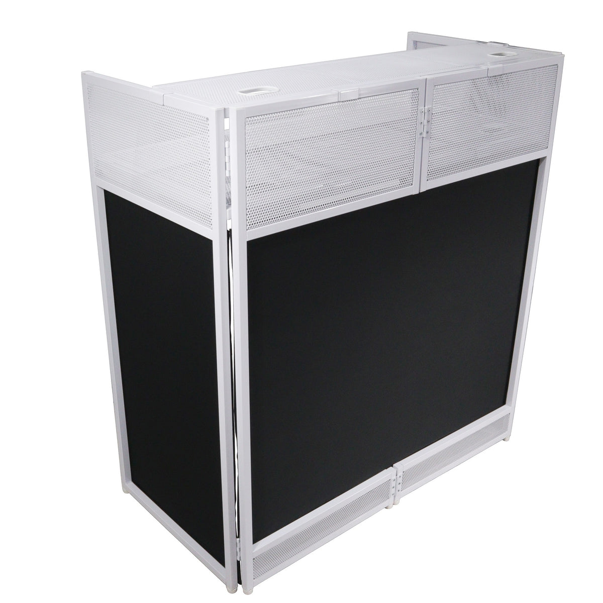 XF-VISTA WH MK2 DJ Facade Table Station with White and Black Scrims and Padded Bag