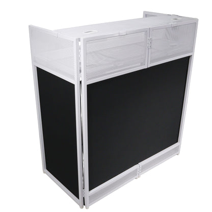 XF-VISTA WH MK2 DJ Facade Table Station with White and Black Scrims and Padded Bag