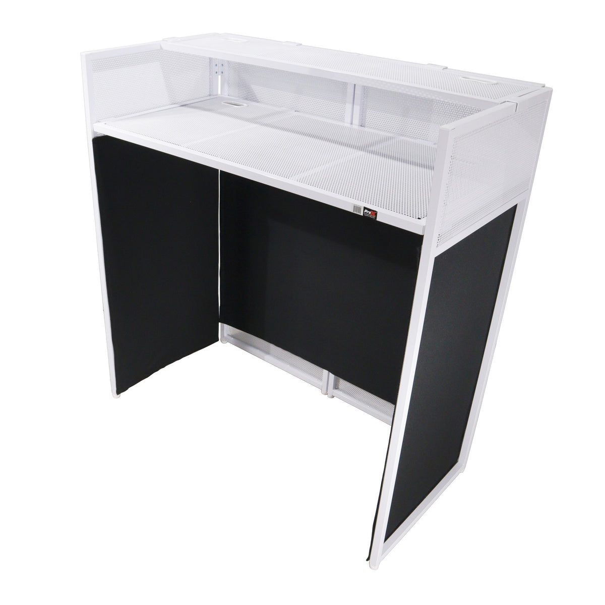 XF-VISTA WH MK2 DJ Facade Table Station with White and Black Scrims and Padded Bag