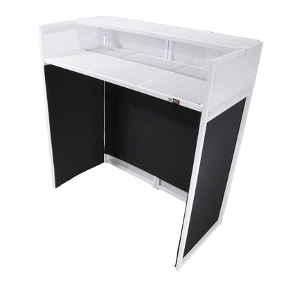 XF-VISTA WH MK2 DJ Facade Table Station with White and Black Scrims and Padded Bag