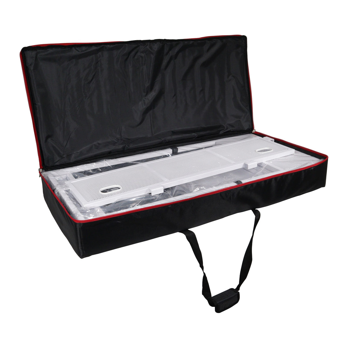 XF-VISTA WH MK2 DJ Facade Table Station with White and Black Scrims and Padded Bag