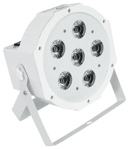Rockville BATTERY PAR 6RF White Rechargeable Lights+Wireless DMX Controller