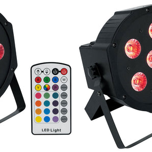 2 Rockville BATTERY PAR 6RF Rechargeable RGBWA+UV Wireless DMX Lights+RF Remotes