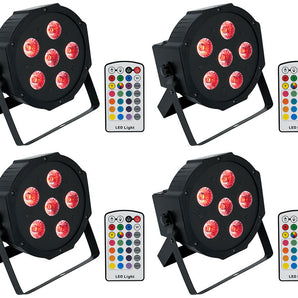 8 Rockville BATTERY PAR 6RF Rechargeable RGBWA+UV Wireless DMX Lights+RF Remotes