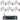 (6) Rockville BATTERY PAR 6RF White Rechargeable Lights+Wireless DMX Controller
