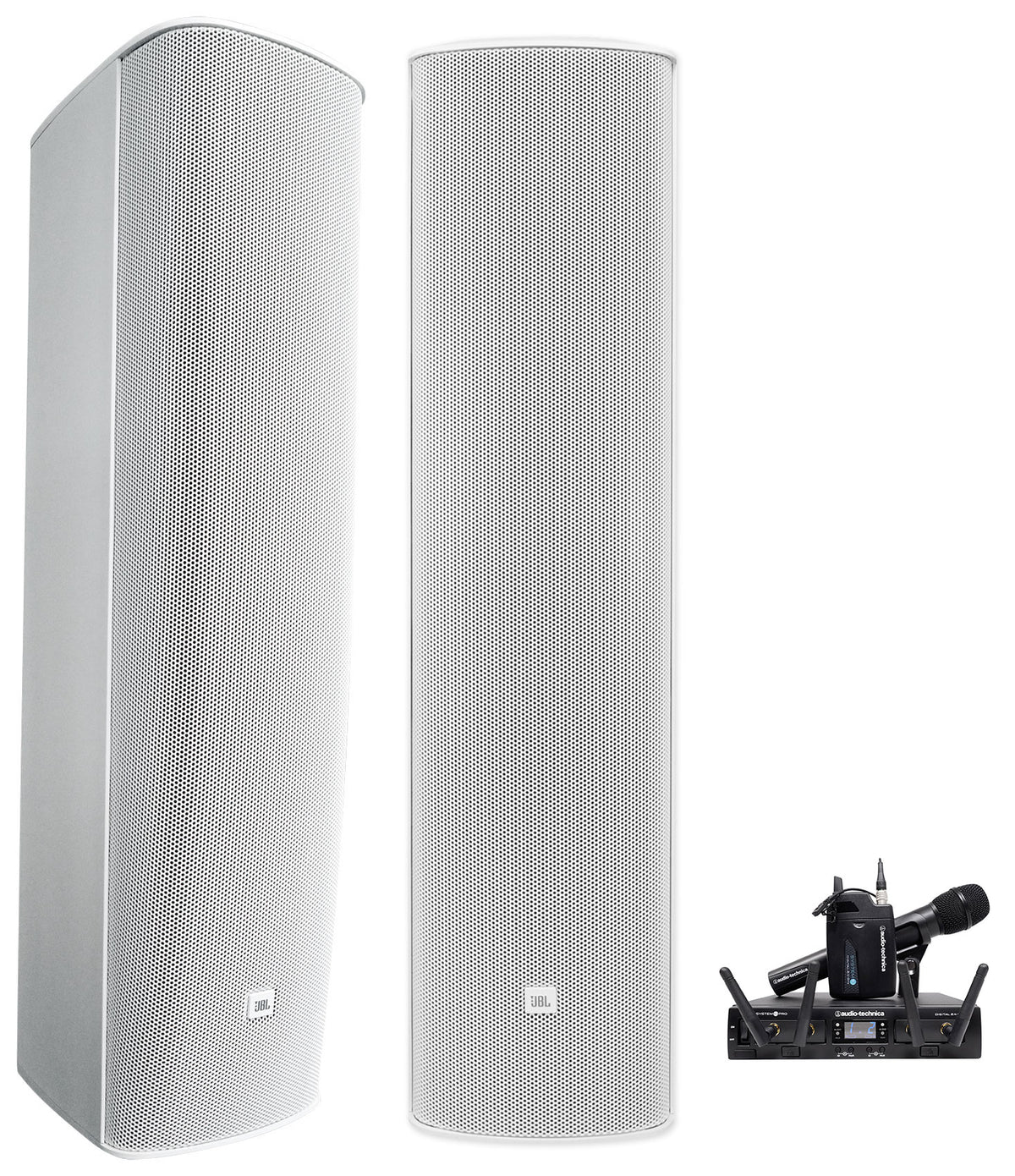 JBL CBT 1000 1500w White Wall Mount Line Array Column Speaker + Extension + Mic