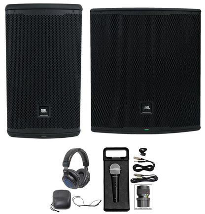 EON710 PA Speaker + EON718S Subwoofer + Wired Mic + DJ Headphones