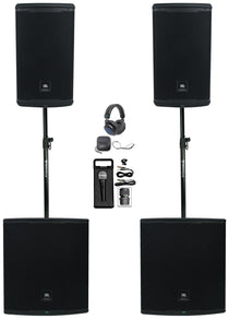 EON710 Powered PA Speakers with EON718S Subwoofers and Accessories