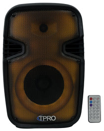 Technical Pro PLIT8 Rechargeable Portable 8" Bluetooth Party Speaker with LED