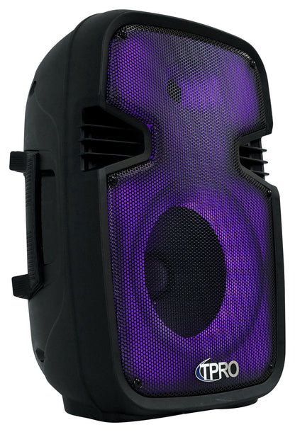 Technical Pro PLIT8 Rechargeable Portable 8" Bluetooth Party Speaker with LED