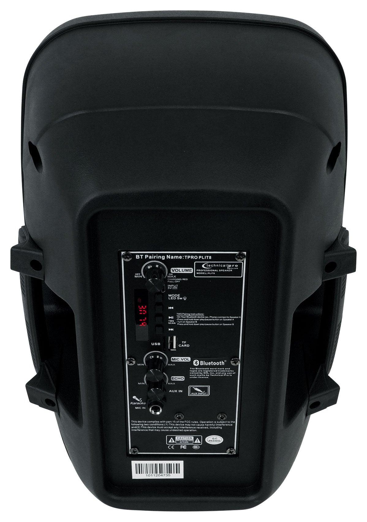 Technical Pro PLIT8 Rechargeable Portable 8" Bluetooth Party Speaker with LED