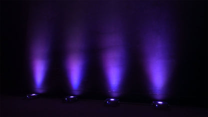 Rockville 4 PACK MINI RF1 RGBWA+UV DJ/Party Wash Lights+Bag+RF Long Range Remote