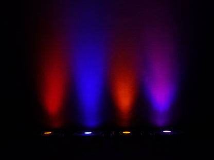 Rockville 4 PACK MINI RF1 RGBWA+UV DJ/Party Wash Lights+Bag+RF Long Range Remote
