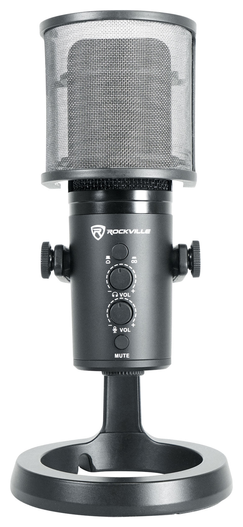 Rockville ROCK-STREAM PRO Gaming Streaming Recording Dual Pattern USB Microphone
