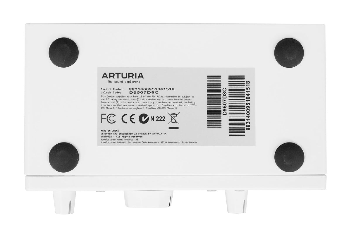 Arturia Minifuse 1 White Portable Solo Audio USB-C Recording Interface+Software