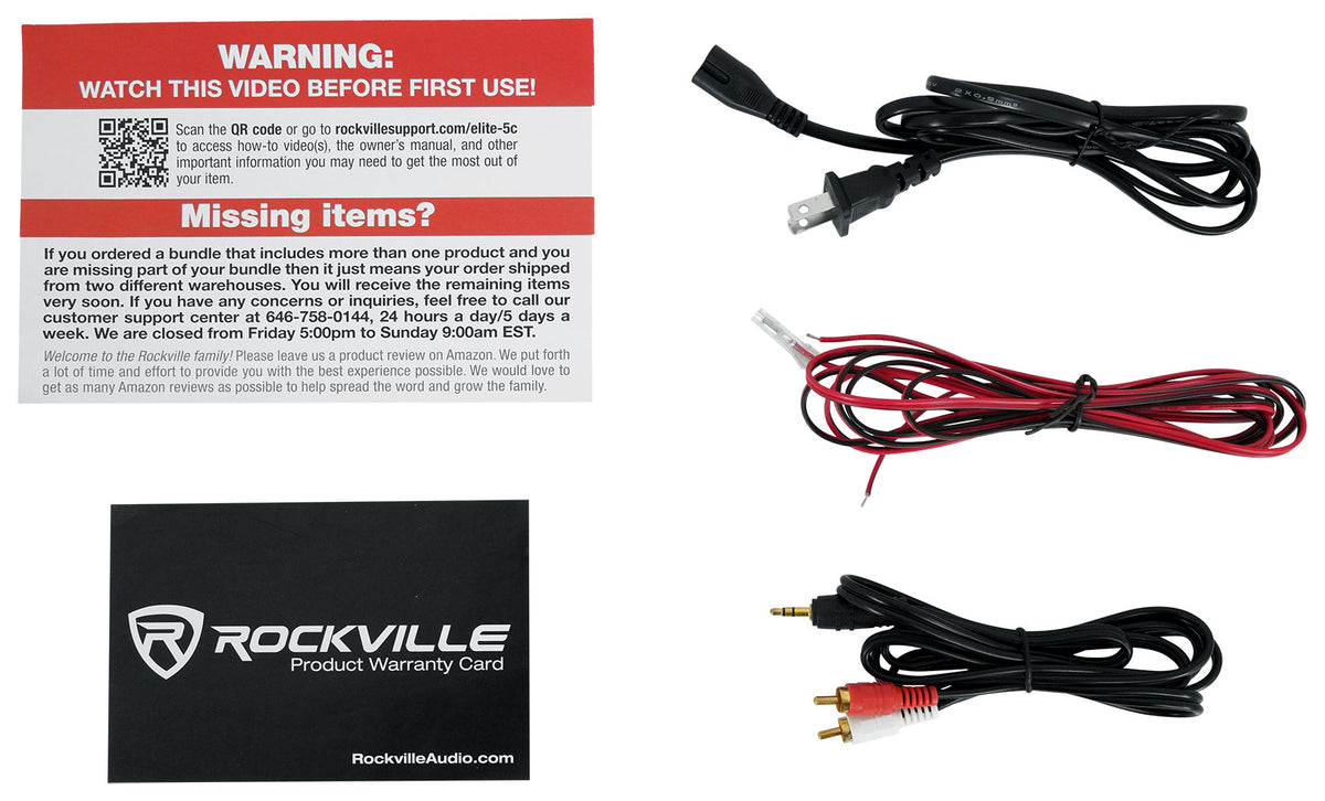Rockville ELITE-5C Wood 800w Home Theater 5.25" Bluetooth Bookshelf Speakers