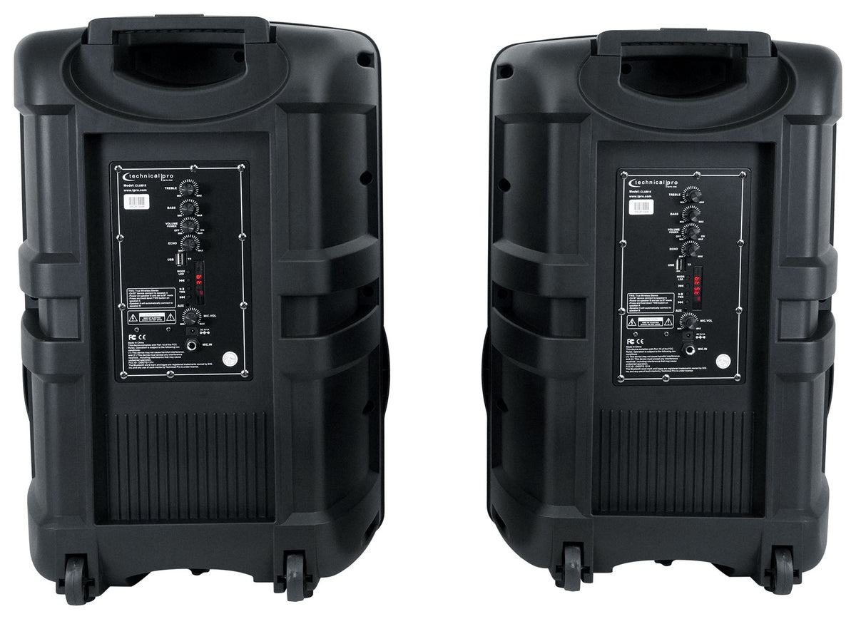 CLUB15 15" Rechargeable Bluetooth Speakers