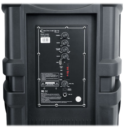 CLUB15 15" Rechargeable Bluetooth Speakers