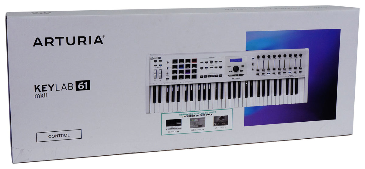 Arturia KeyLab 61 MkII 61-Key Music Production Keyboard Controller in White