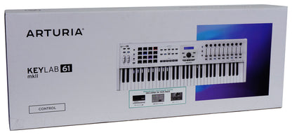 Arturia KeyLab 61 MkII 61-Key Music Production Keyboard Controller in White
