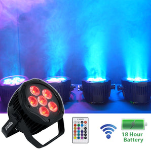 Rockville BEST PAR H2O Water Resistant Indoor/Outdoor Battery DJ Par DMX Light