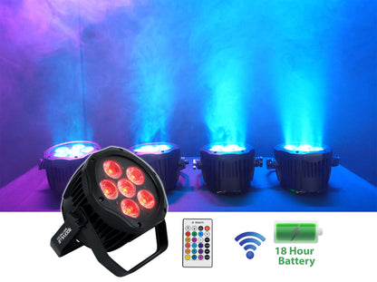(2) BEST PAR H2O Water Resistant Lights+Bag+Wireless DMX Controller
