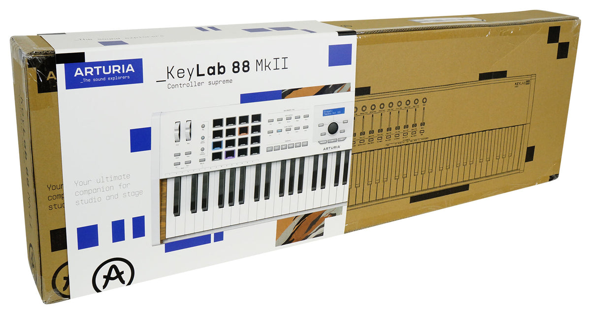 Arturia KeyLab 88 MkII USB MIDI Hammer Action 88-Key White Keyboard Controller