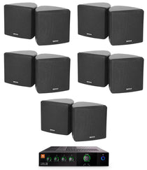 JBL CSMA 180 Commercial 70v Amplifier+(10) Cube Speakers For Restaurant/Bar/Cafe