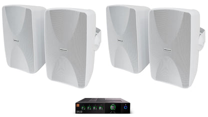 JBL CSMA 1120 Commercial 70v Amplifier+4) White Speakers For Restaurant/Bar/Cafe