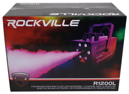 Rockville STAGE MATRIX 36 RGB 6x6 Tri-Colored Matrix DJ Blinder Light+LED Fogger