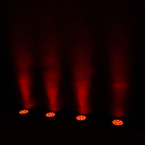 (6) Rockville RockPAR TRI LED RGB White Wash Par DJ Lights+Cables+DMX Controller
