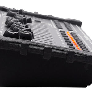 12) Rockville RockPAR TRI LED RGB Black Wash Par DJ Lights+Cables+DMX Controller