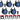 5 Rockville RockPAR TRI LED RGB Par Cans DJ Black DMX Wash Lights+Remotes+Cables