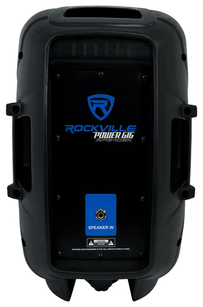 Rockville RPG102K Dual 10" Powered Speakers DJ PA System Bluetooth+Mic+Stands