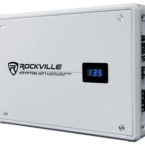 Rockville KRYPTON MT1 1600w 2 Channel Marine/Boat Amplifier w Volt Meter