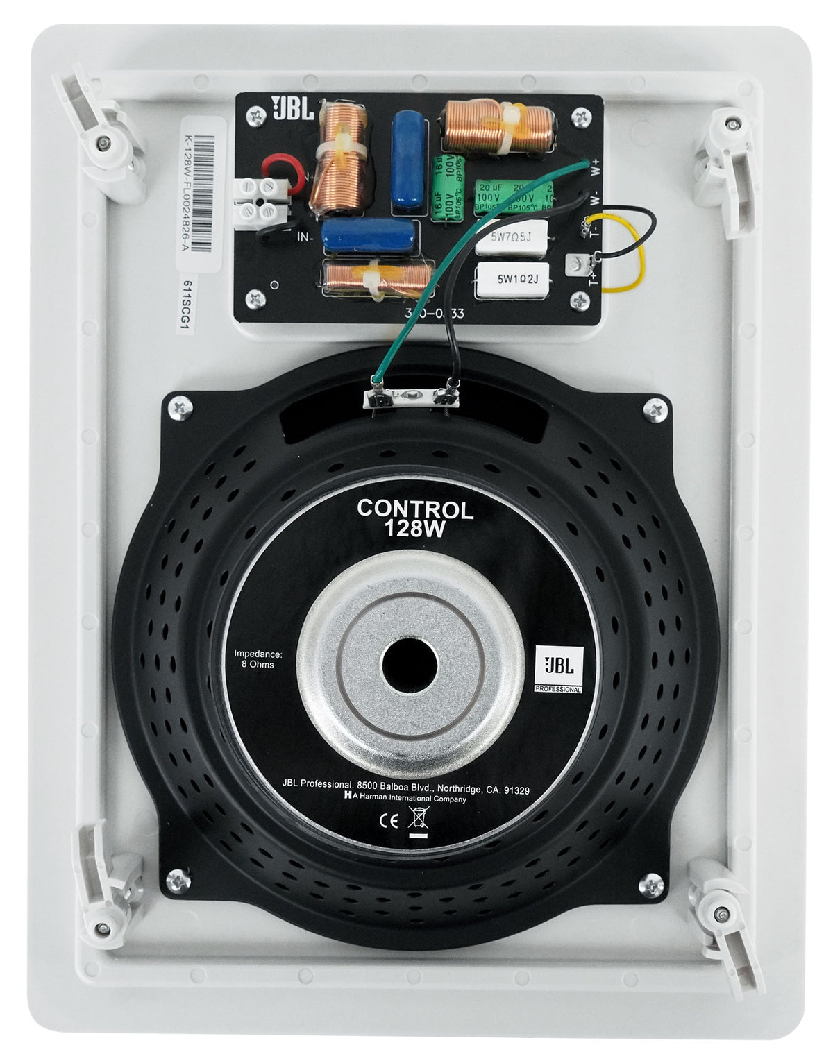 Pair JBL CONTROL 128 W 8" 2-Way In-Wall Speakers For Home/Restaurant/Bar/Cafe