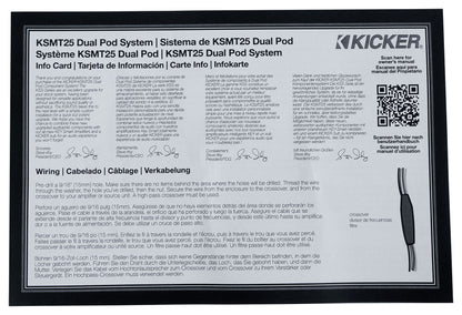 Kicker 47KSMT2504 50 Watt 2.5" Dual Pod Car Audio Dashboard Component Speakers